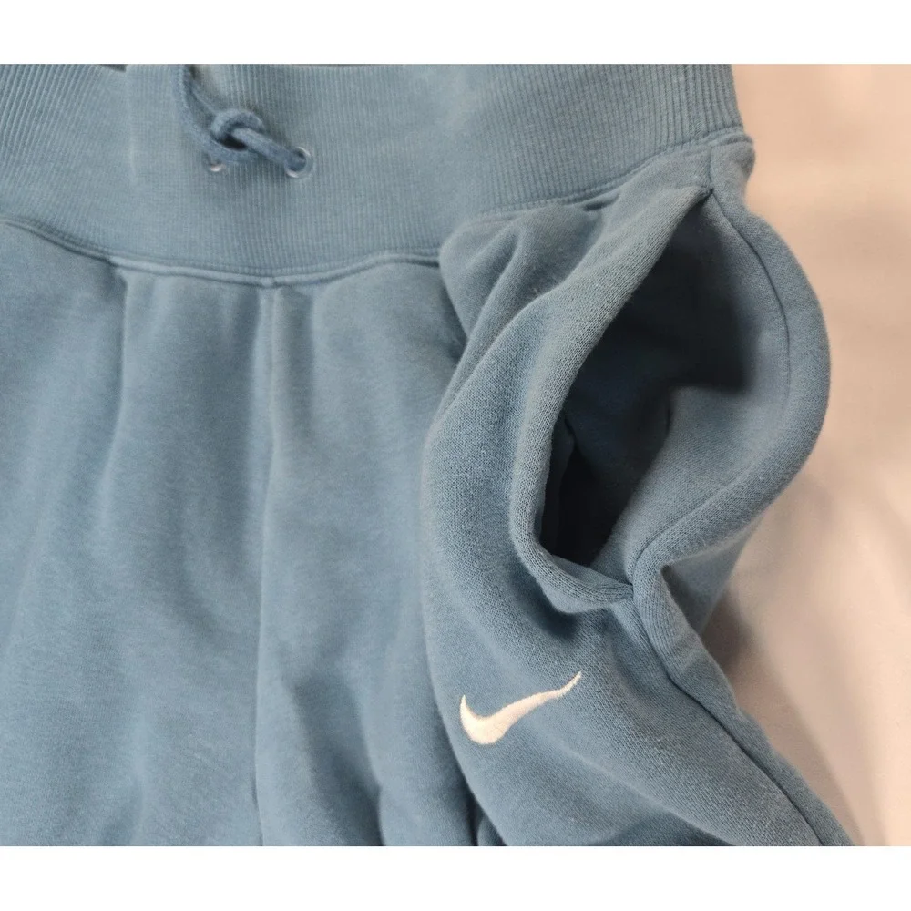 Nike Sportswear Phoenix Fleece Blue High-Waisted Oversized Sweatpants Sz S